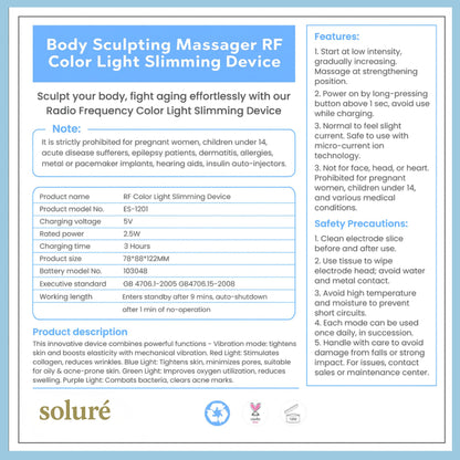 Soluré 4 in 1 RF Sculpt & Slimming Device VERSION 2.0